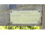 Close up of teak bench 