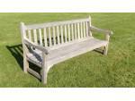 Side view of teak bench 