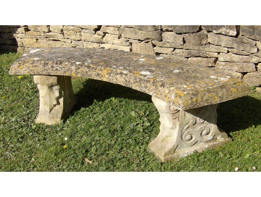 Weathered Stone Garden Seat