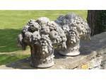 Pair of Weathered Garden Finials