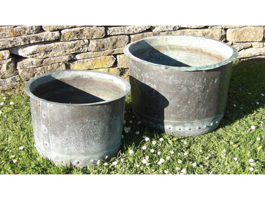 Antique Copper Planters