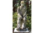 Face on view of garden statue 