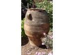 Side on view of vintage Cretan pot 