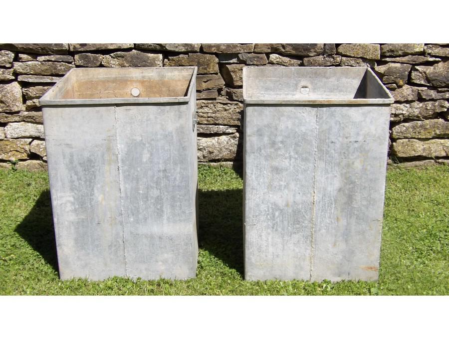 Vintage Galvanised Planters