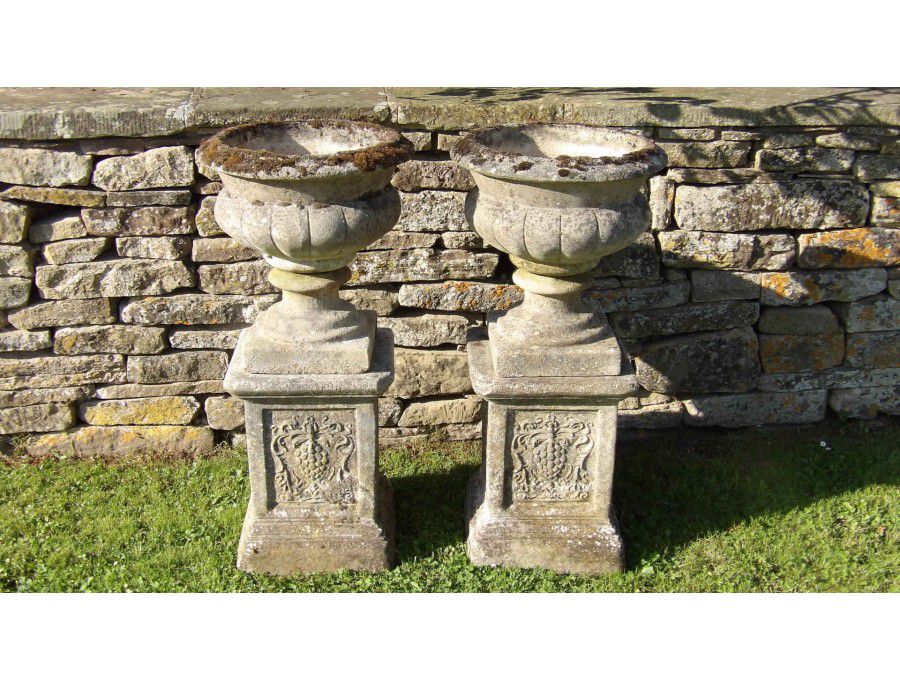 Weathered Garden Urns
