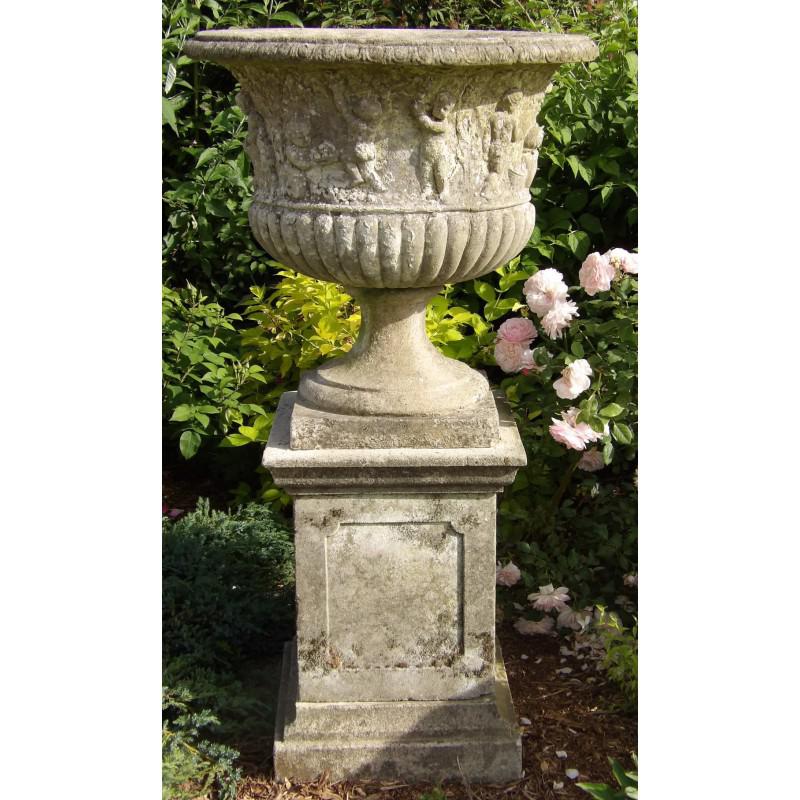 Large Weathered Garden Urn Modern Urns and Planters Holloways