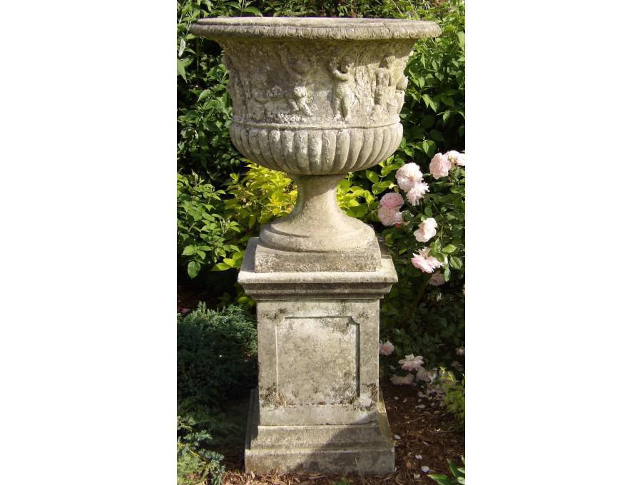 Large Weathered Garden Urn