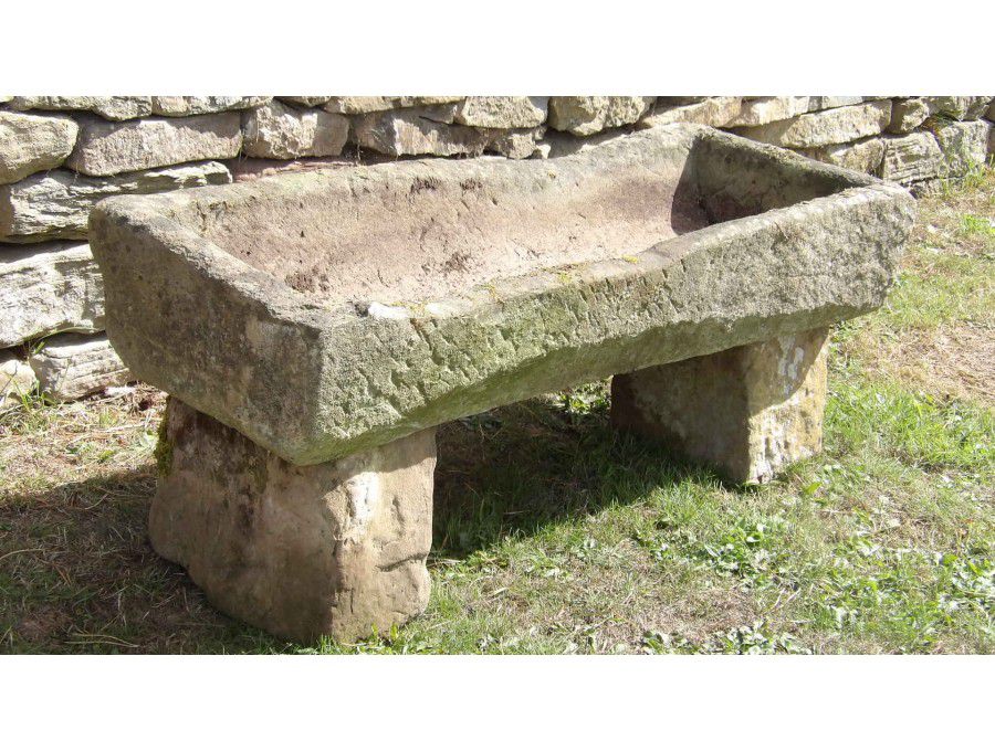 Rectangular Stone Trough on Blocks