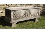 A Weathered Haddonstone Planter