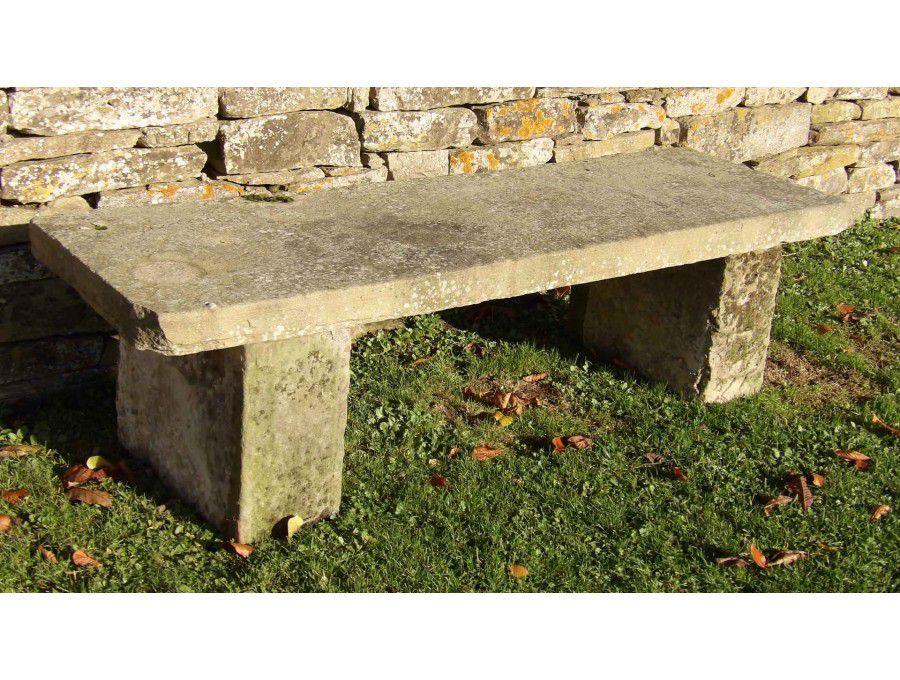 Salvaged Stone Bench
