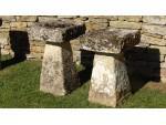 Two Antique Limestone Staddle Stones