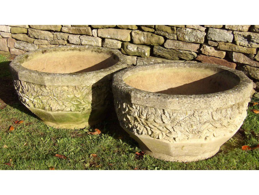 Large Weathered Planters