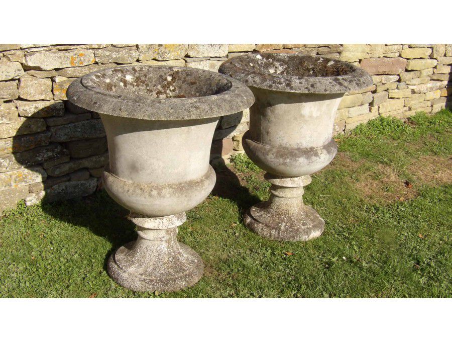 Pair of Large Garden Urns
