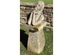 Weathered Garden Sculpture of a Girl