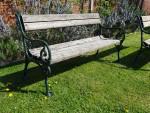 Pair Weathered Garden Benches
