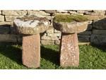 Pair Antique Staddle Stones