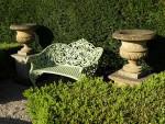 Weathered Stone Garden Urns