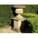 Weathered Stone Garden Urns