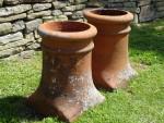 Pair Salvaged Chimney Pots