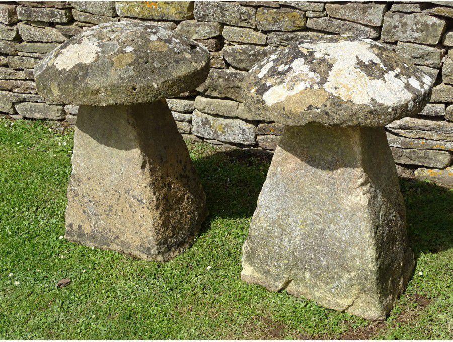 Antique Limestone Staddle Stones