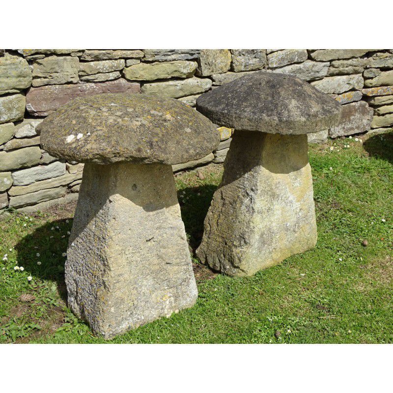 Old Limestone Staddlestones Antique and Vintage Holloways Garden Antiques
