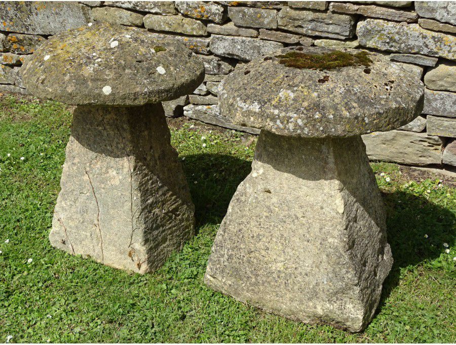 Antique Limestone Staddle Stones
