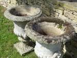 Pair Large Antique Urns