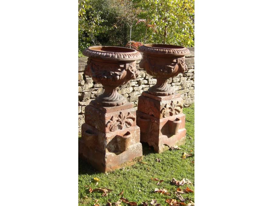 Vintage Terracotta Garden Urns