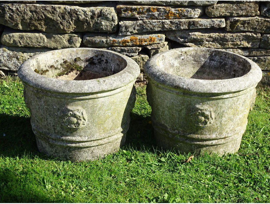Pair Vintage Garden Planters