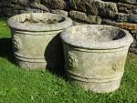 Pair Vintage Garden Planters