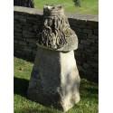 Carved Stone Celtic Bust