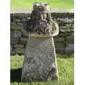 Carved Stone Celtic Bust