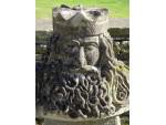 Carved Stone Celtic Bust