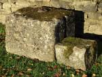 Salvaged Limestone Mounting Block