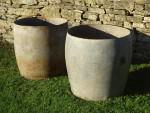 Old Galvanised Barrel Planters