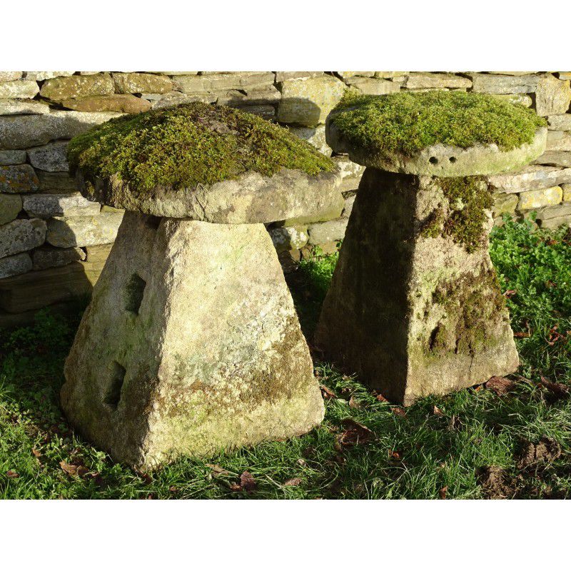 Antique Limestone Staddle Stones Holloways Garden Antiques