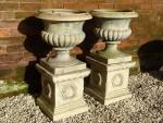 Pair Antique Garden Urns