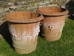 Pair Large Terracotta Planters