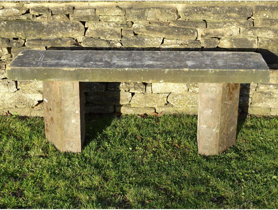 Salvaged Sandstone Bench