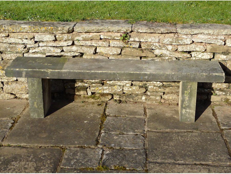Salvaged Stone Bench