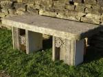Salvaged Stone Bench