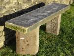 Salvaged Sandstone Bench