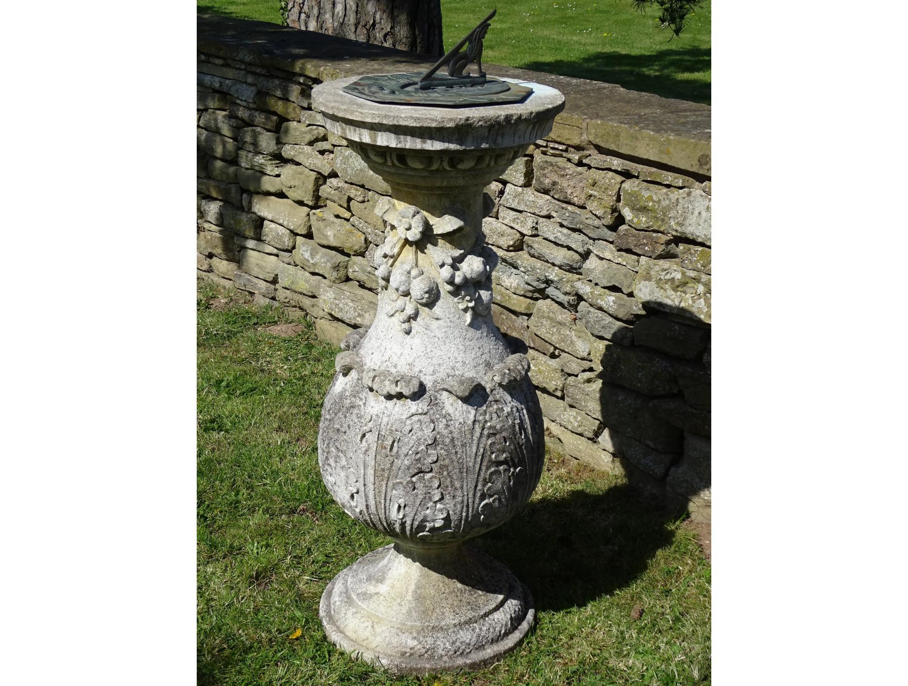Weathered Large Garden Sundial | Sundials | Holloways Garden Antiques