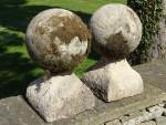Antique Limestone Ball Finials