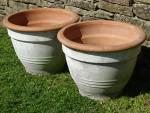 Pair weathered Terracotta Planters