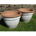 Pair weathered Terracotta Planters