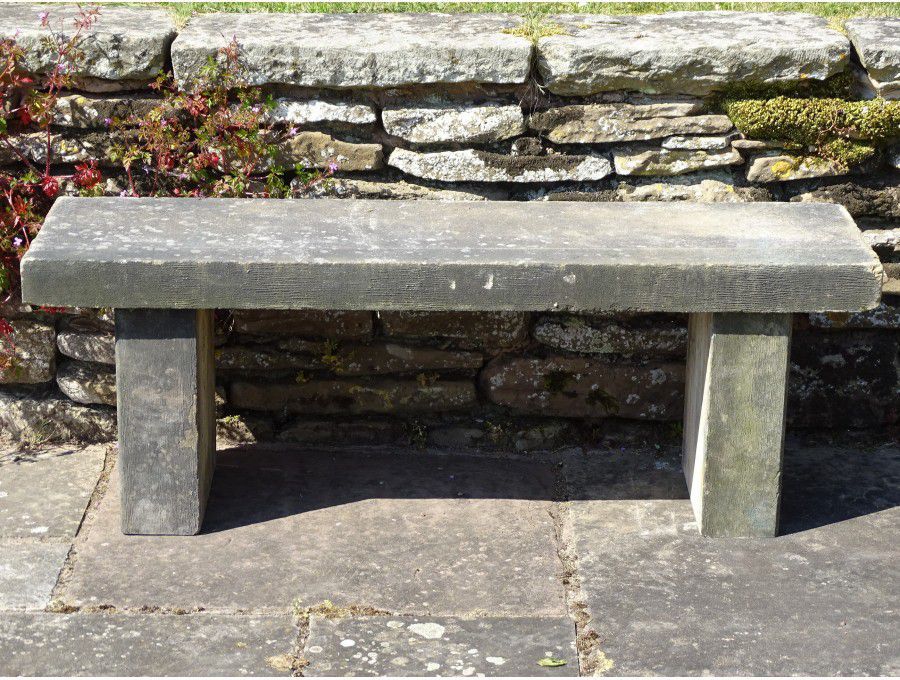 Salvaged Stone Bench