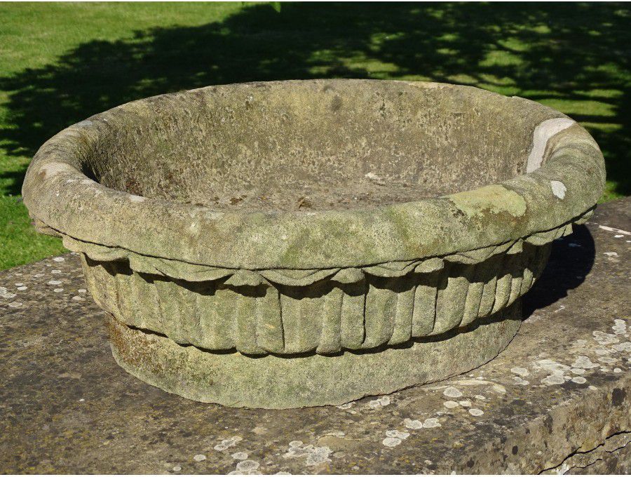 Oval Stone Planter