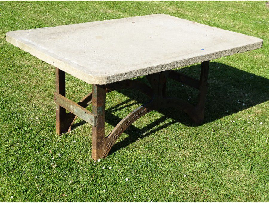 Salvaged Stone Garden Table