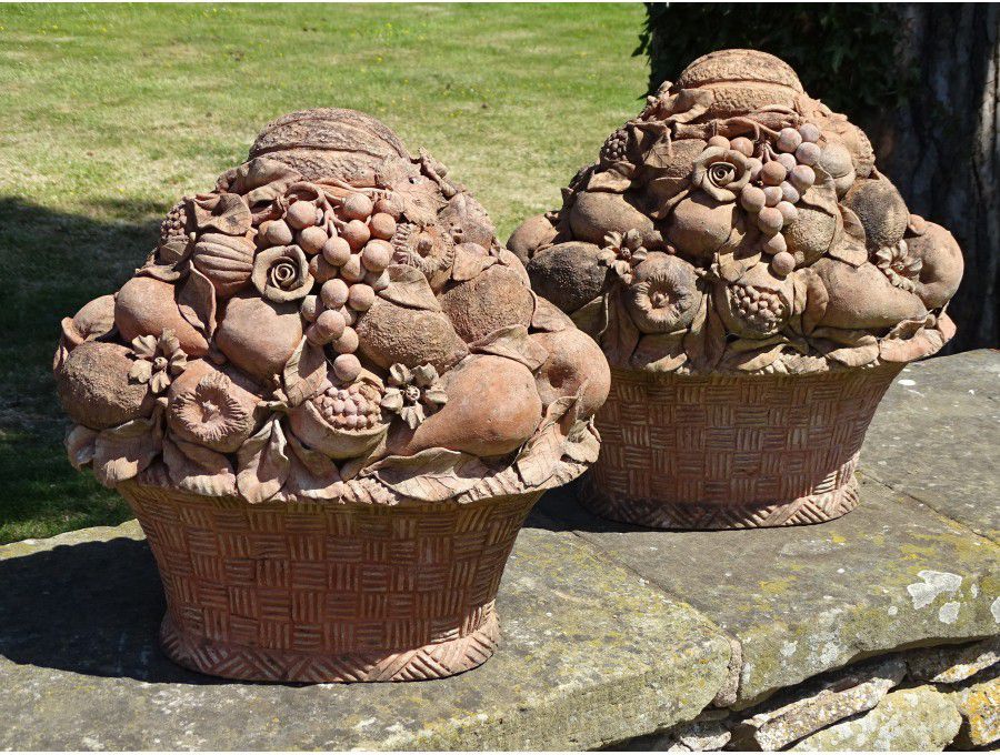 Terracotta Fruit Baskets (Pair)